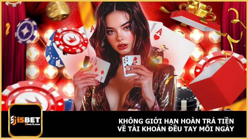Khuyến Mãi i5bet 2 Không giới hạn hoàn trả tiền về tài khoản đều tay mỗi ngày