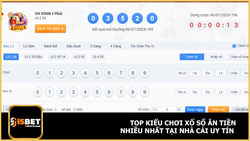 Top kiểu chơi xổ số ăn tiền nhiều nhất tại nhà cái uy tín 